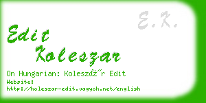 edit koleszar business card